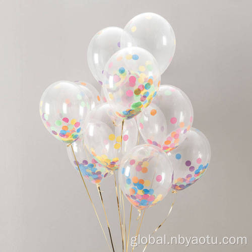 China clear silver and gold confetti latex nitrile balloons Supplier